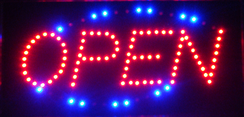 LED Neon Light Animated Motion Classic Open Sign L30 - Click Image to Close
